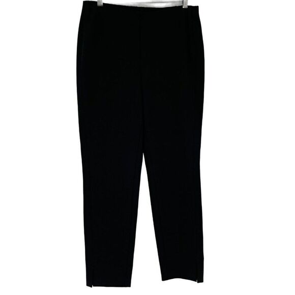 J. Jill Ponte Slim Leg Tapered Pants Black Elastic Waist Stretch Women Small - Picture 1 of 9